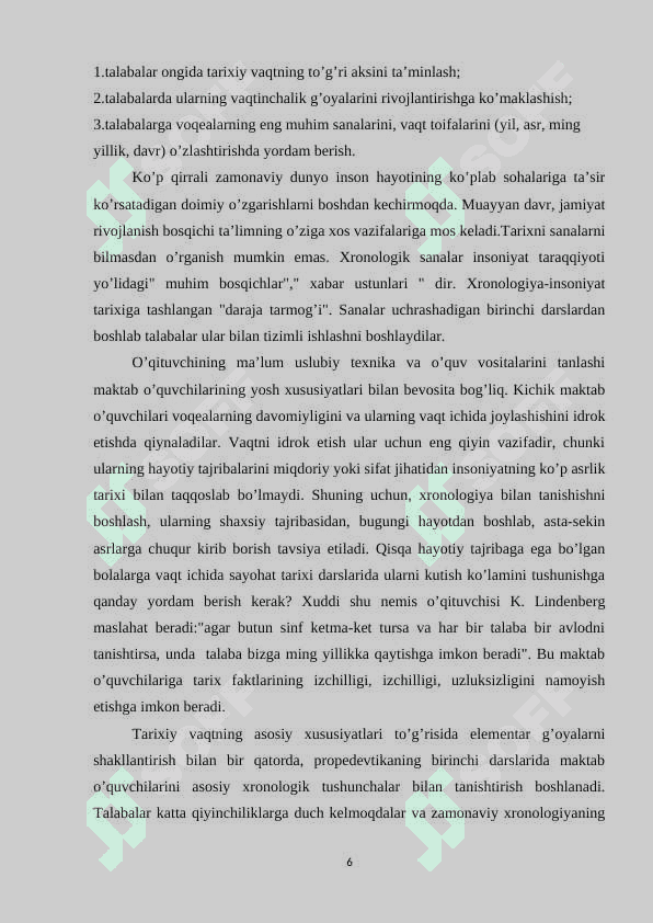 Tarix darslarida xronologik ko’nikmalar 6