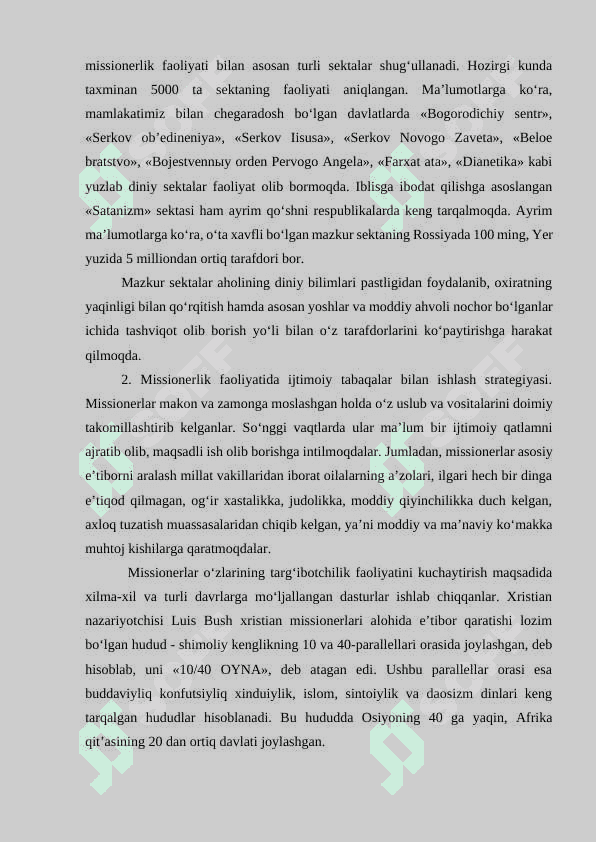 Missionerlik va prozelitizmning diniy e’tiqodni tanlashga salbiy ta’siri 3