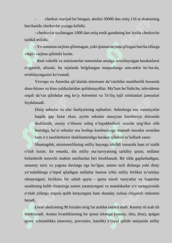 Missionerlik va prozelitizmning diniy e’tiqodni tanlashga salbiy ta’siri 5