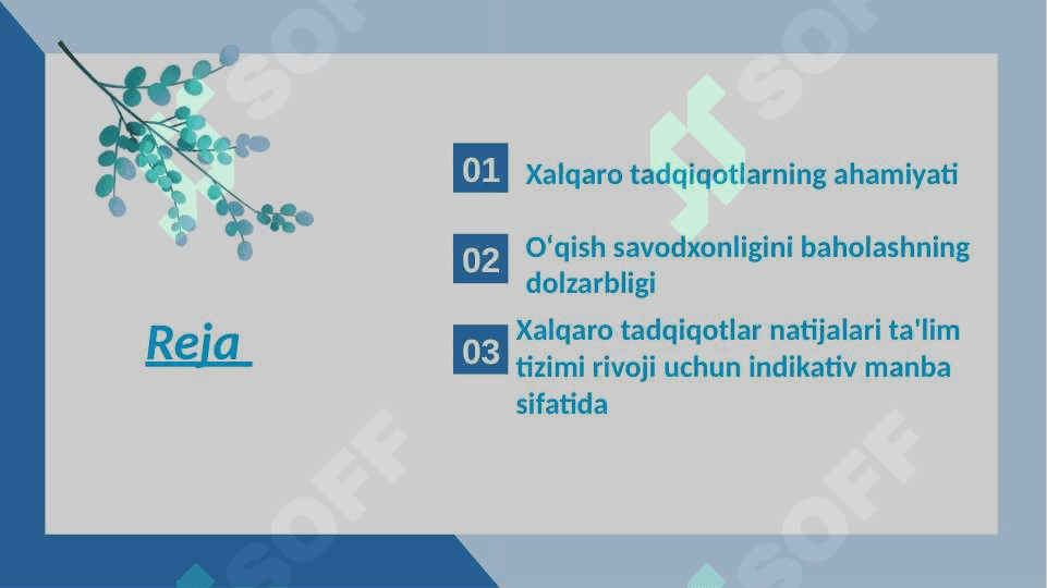 Xalqaro tadqiqotlar doirasida oʻqish savodxonligini baholash 2