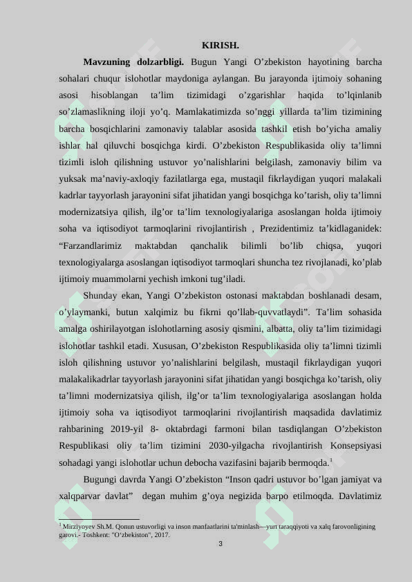 O’quvchilarning o’zini-o’zi nazorat qilishi asosiga qurilgan kutubxonada va uyda yakka tartibdagi reja asosida o’tkaziladigan mustaqil mashg’ulotlar 3