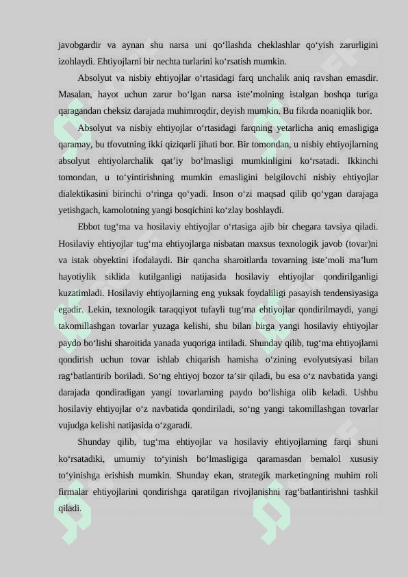 Strategik marketing mavzusiga tayyorlangan kurs ishi 6