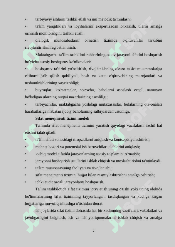 Ta’lim sifatini boshqarishilmiy bilish va amaliyot sohasi sifatida 7
