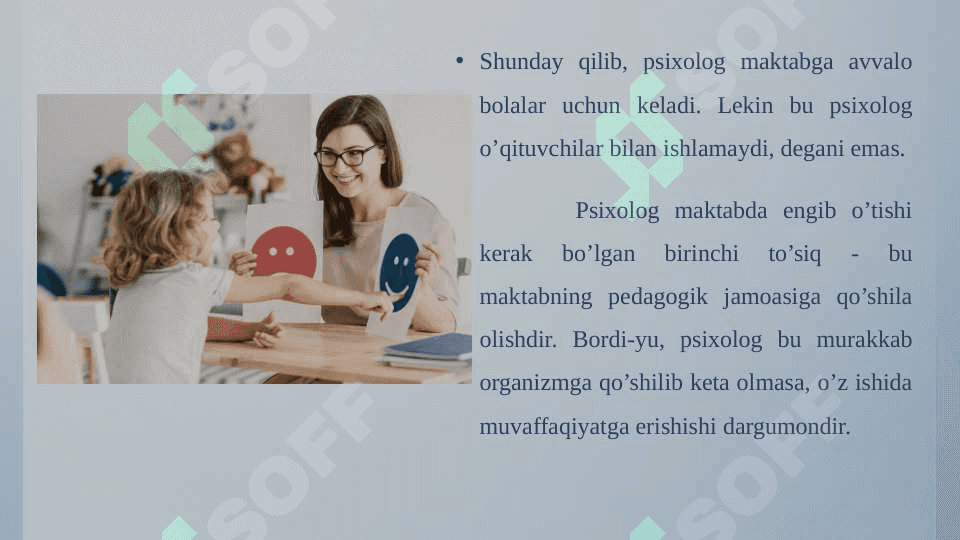 PSIXOLOG MUTAXASISINING KASBIY XUSUSIYATLARI 6