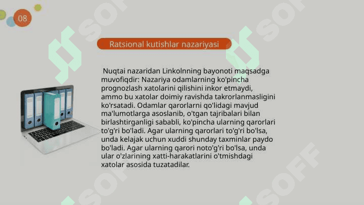 Ratsional kutish nazaryasi 1