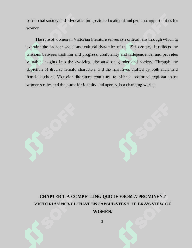 The role of women in Victorian literature 3