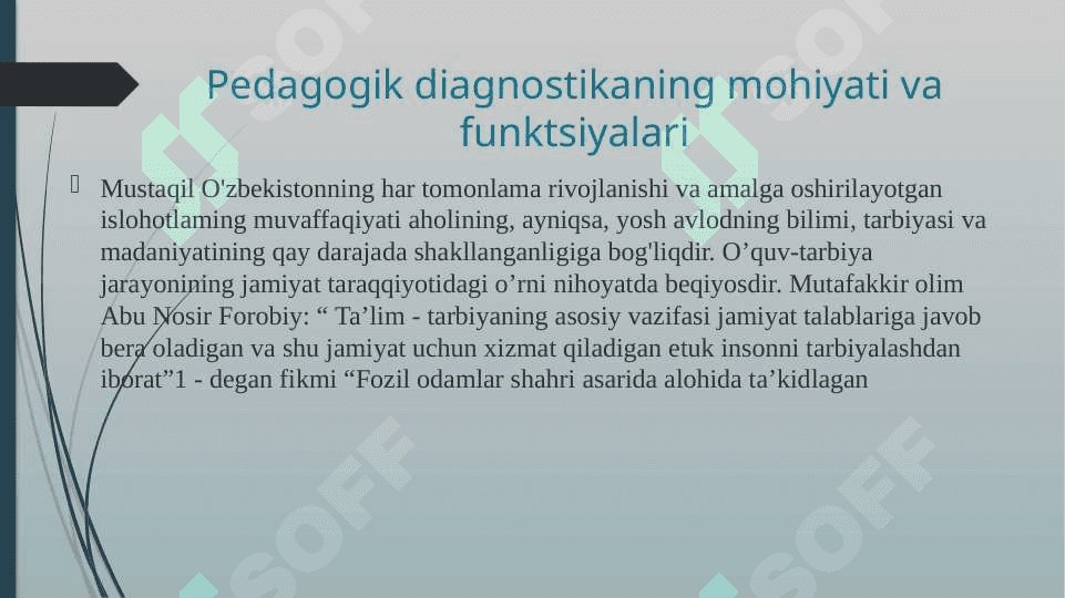 O`QUV TARBIYA JARAYONIDA PEDAGOGIK DIAGNOSTIKA 3
