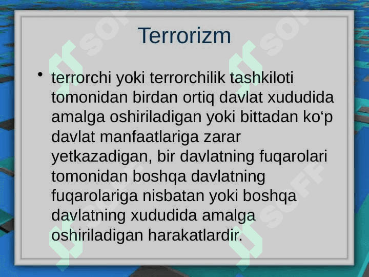 Xalq pedagogikasida diniy ta’limotlar. Diniy fanatizm, fundamentalizm va terrorizm xavf-xatari –diniy savodsizlik oqibati. Hadislarning mazmun mohiyati va tarbiyaviy ahamiyati. 8