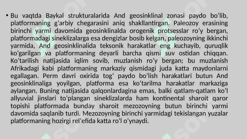 Janubiy Amerika materigi tektonikasi. Janubiy Amerika materigi relyefi 8