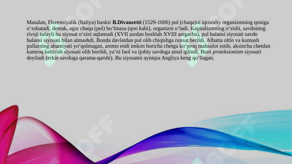 IQTISOD TA`LIMOTLAR TARIXI 8