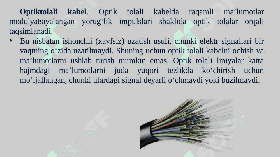 Tarmoq kabeli uzatishning fizik vositasi 3