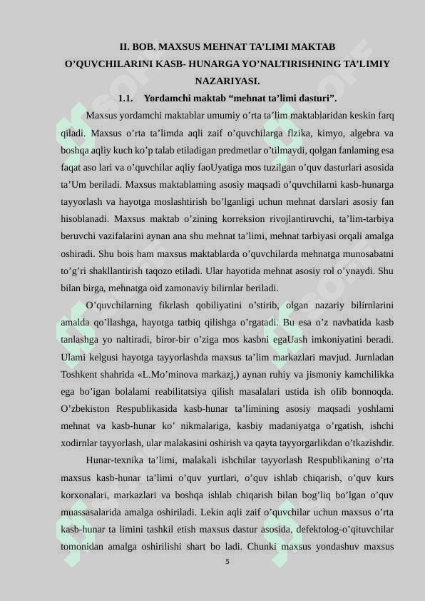 maxsus mehnat ta’limi maktablar o’quvchilarini kasb-hunarga tayyorlash va unga qo’yilgan davr talablari 5