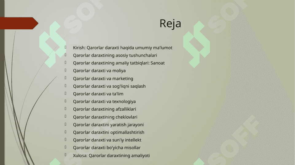 Qarorlar darxtining amaliy tadbiqlari 2