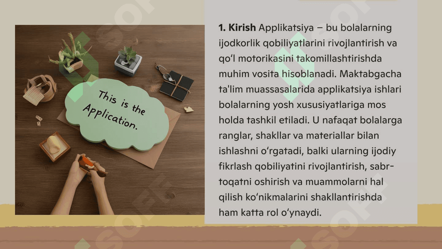 Maktabgacha ta'lim muassalarining turli yosh guruhlarida applikatsiyaga òrgatish metodlari 3