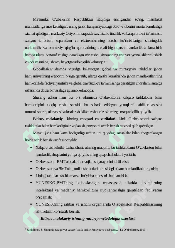 BMT va O'zbekiston munosabatlari 3