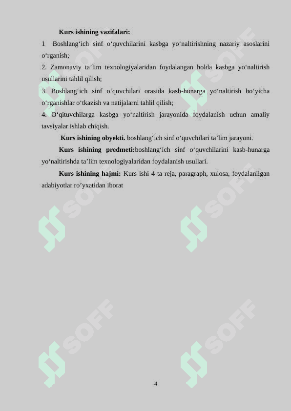BOSHLANG‘ICH SINF O’QUVCHILARINI KASB HUNARGA YO‘NALTRISHDA TA’LIM TEXNOLOGIYALARIDAN FOYDALANISH 4