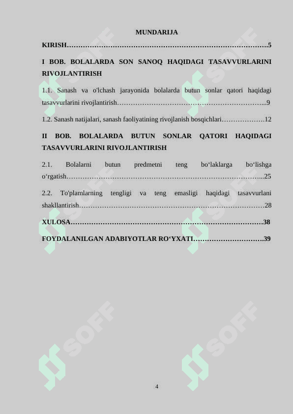 Bolalarda son-sanoq haqidagi va butun sonlar haqidagi tasavvurlarni rivojlantirish 4
