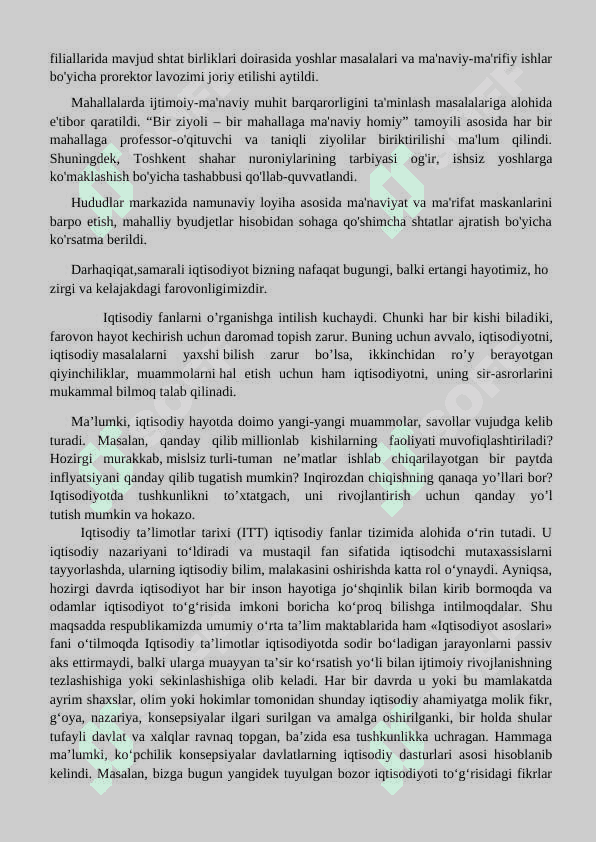Iqtisodiyot fanining jamiyat taraqqiyotidagi o’rni 5