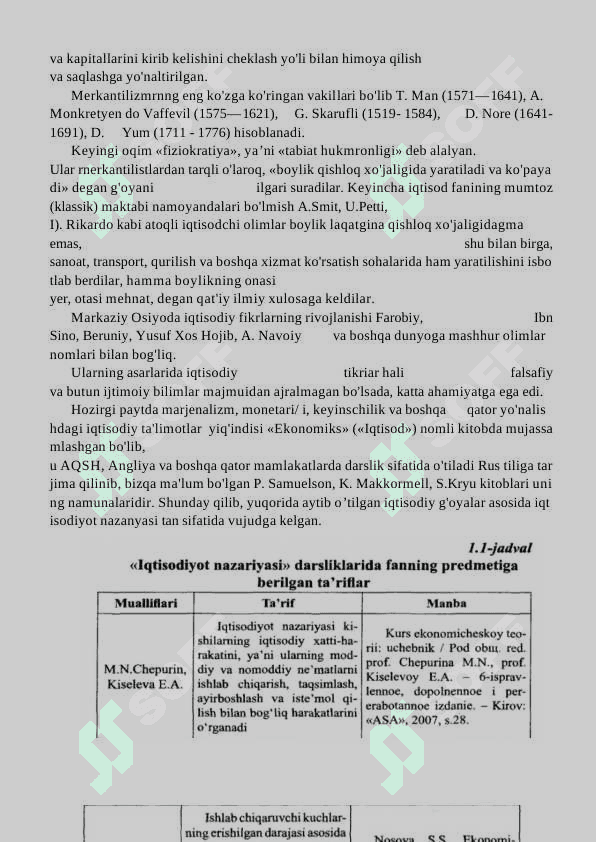 Iqtisodiyot fanining jamiyat taraqqiyotidagi o’rni 8