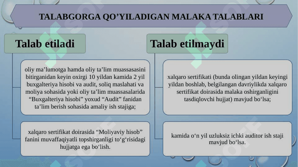 Ichki audit xizmati xodimlari malakasini sertifikatlashning O’zbekiston tajribasi 4