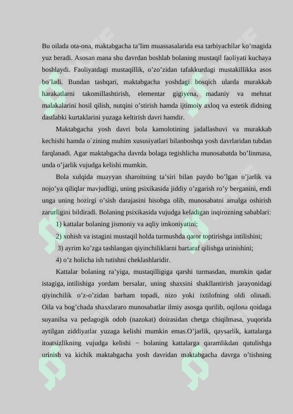 BOLANI MAKTAB TA'LIMIGA IJTIMOIY-PSIXOLOGIK TAYYORGARLIGINI SHAKLLANISHI 6