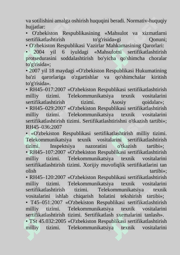 Maxsulotlar va xizmatlarni sertifikatlashtirish 4