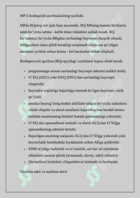 MP ishlatiladigan boshqaruvchi qurilmaning tuzilishi 2