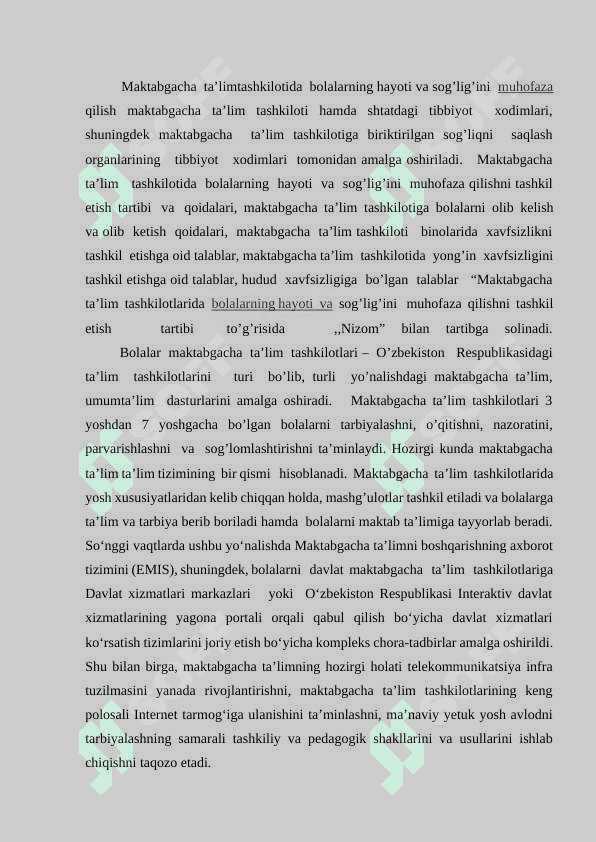 Maktabgacha ta’lim tizimida maktabgacha ta’lim tashkilotlarini tutgan o’rni va istiqbollari 4
