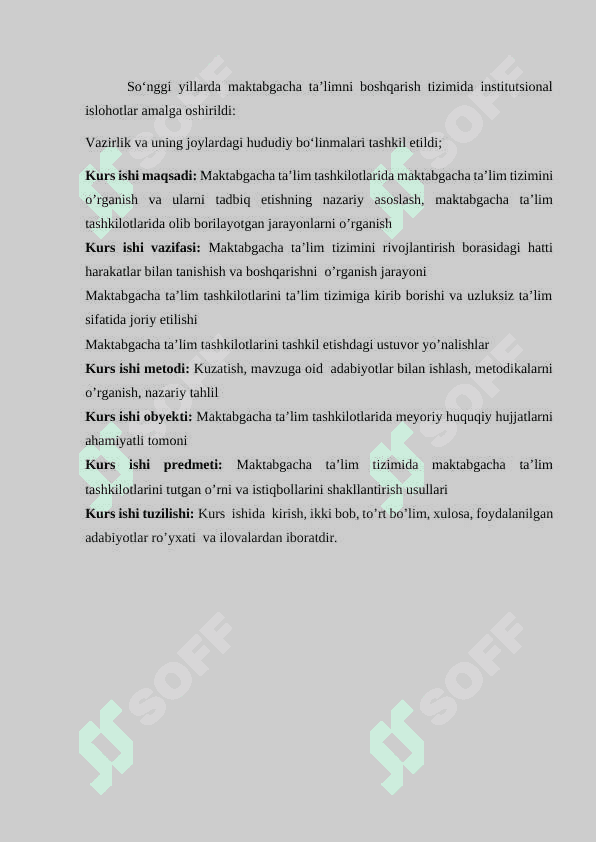 Maktabgacha ta’lim tizimida maktabgacha ta’lim tashkilotlarini tutgan o’rni va istiqbollari 5