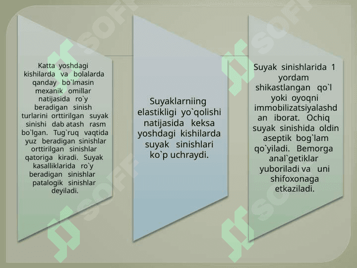 Tayanch  harakat aparatining mexanik shikastlanishi 3