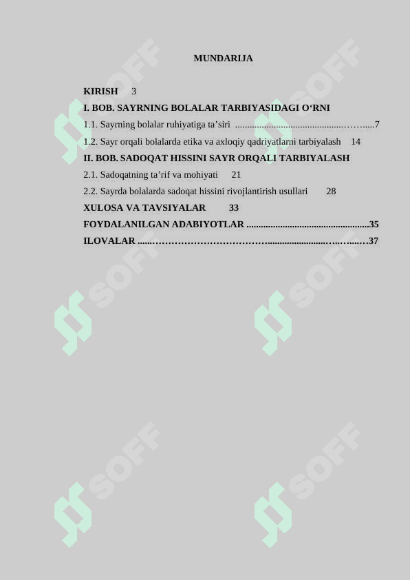 SAYR ORQALI BOLALARDA SADOQAT HISSINI TARBIYALASH 3