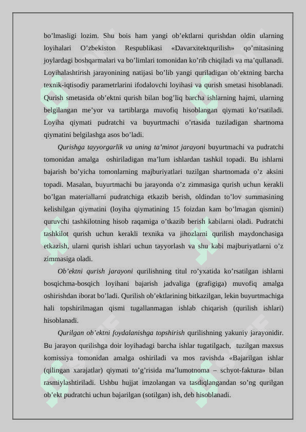 Qurilish tashkilotlari hisob siyosatining xususiyatlari 6