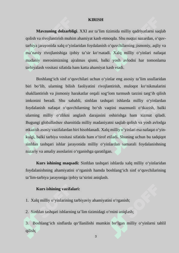 SINFDAN TASHQARI ISHLAR JARAYONIDA XALQ MILLIY O’YINLARIDAN FOYDALANISH 3