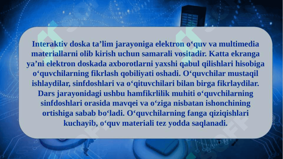 Boshlang‘ich ta’lim fanlarini o‘rgatishda qo’llaniladigan dasturiy vositalarga qo’yiladigan talabla 7