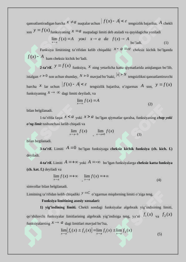 Uzluksiz jarayonlami identifikatsiyalash 3