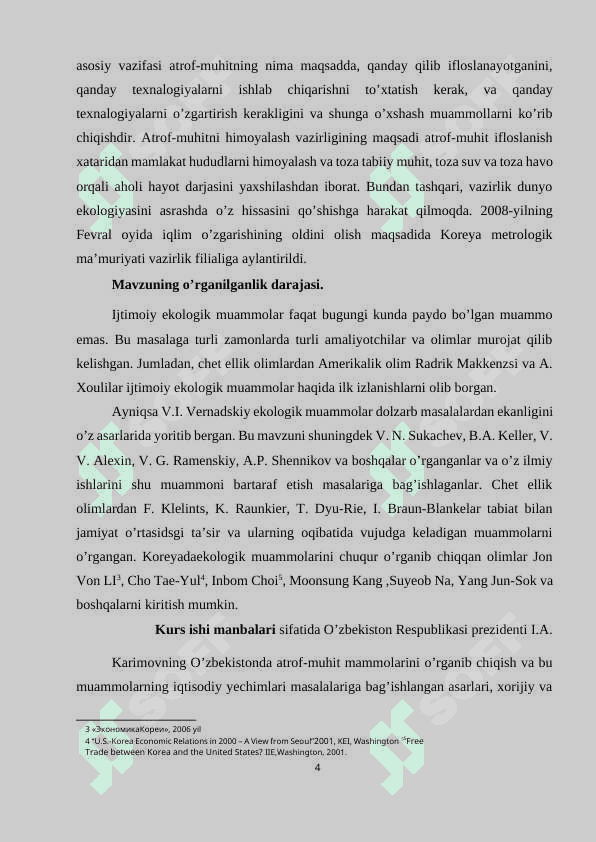 Koreya Respublikasida ekologik muammolar va ularni bartaraf etishning iqtisodiy yo’llari 4