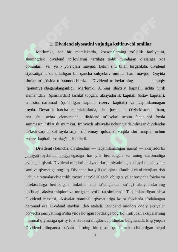 DIVIDENT SIYOSATINING KORXONALAR INVESTITSION JOZIBADORLIGIGA TA`SIRI 4