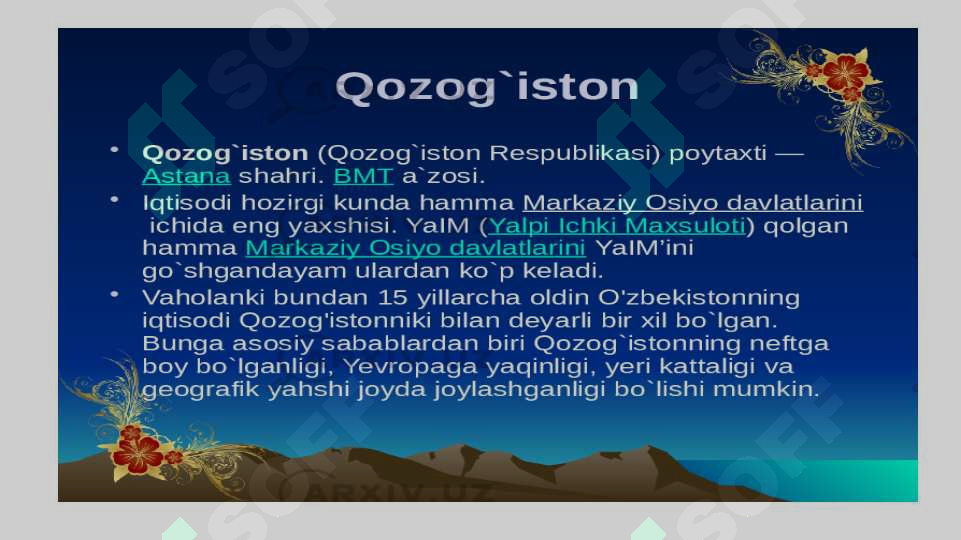 Qozog’iston iqtisodiyoti 2
