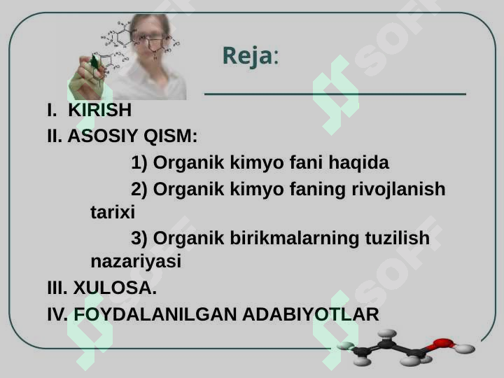 Organik kimyoning rivojlanish tarixi 2