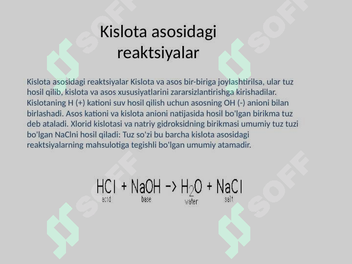 Kislotalar.Ularning guruhlanishi va asosiy farqlari 4