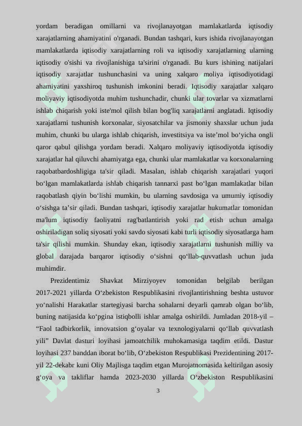 Iqtisodiy rivojlanishning umumjahon tomonlari va ishlab chiqarishning integratsiyalashuvi. 3