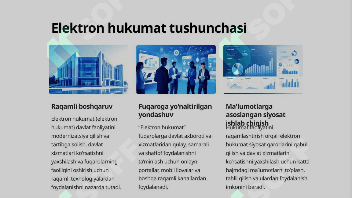 Mamlakat iqtisodiyotini modernizatsiya qilishda elektron hukumatning roli 2