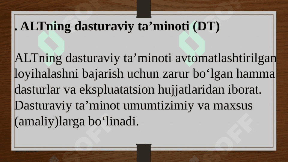 Avtomatlashtirilgan loyihalashda ishlatiladigan model va parametrlarini sinflash. 4