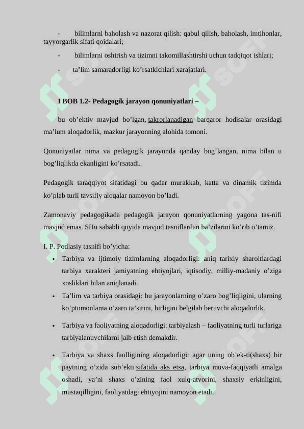 Ta`lim jarayoni yaxlit tizim sifatida. Ta`lim tamoyillari. 7