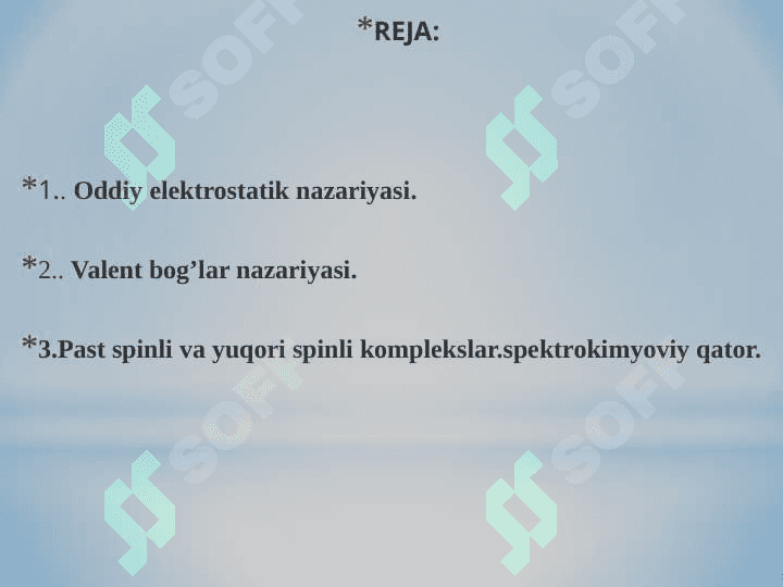 Kompleks birikmalarda kimyoviy bog‘lanish tabiati 2
