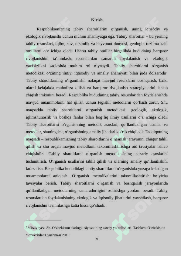 Respublikamizning tabiiy sharoitini o'rganish metodikasi 3