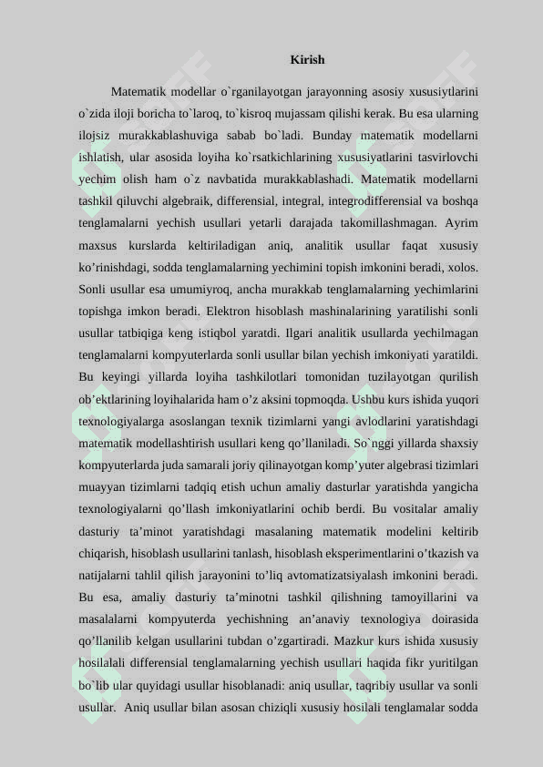 Oddiy diffrensial tenglamalar 2