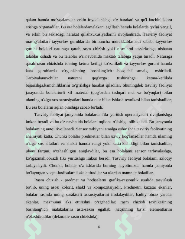Bolalarda fazoviy tasavvurlarni shakllantirishda rasm chizishga o‘rgatishning  o‘rni va ahamiyati 6