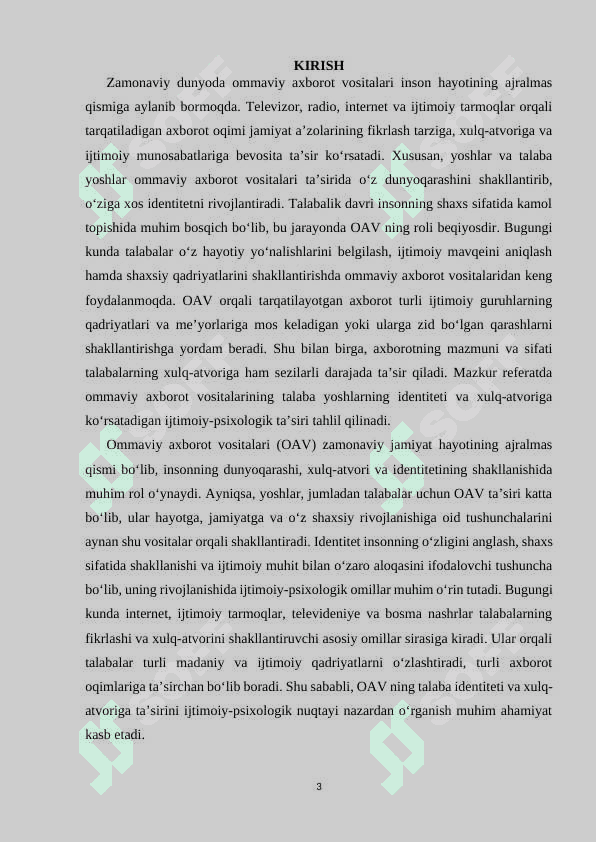Ommaviy axborot vositalarining talaba identitet xulq-atvoriga tasirining ijtimoiy psixologik ta’siri 3