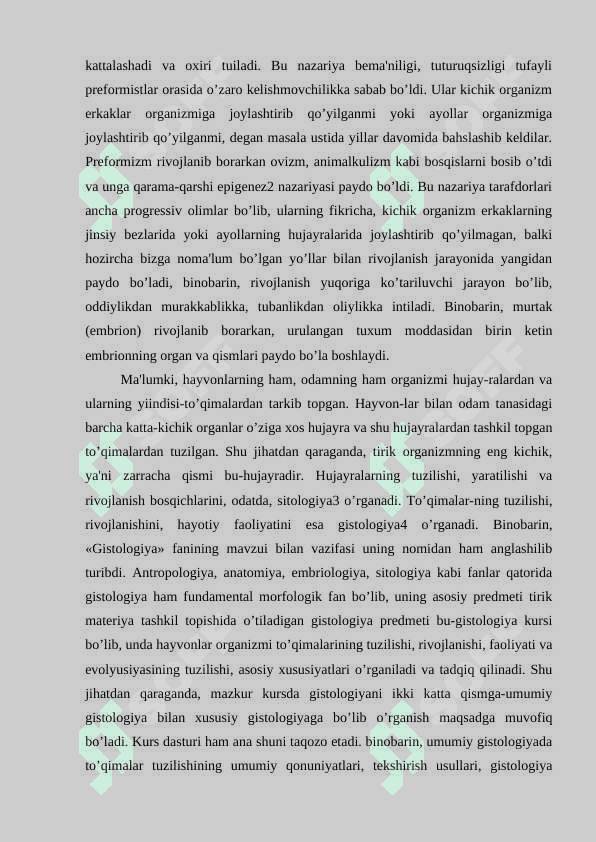 Gistologiya fani tarixi. Gistologik uslublar, to’qimalar to’g’risida zamonaviy ma’lumotlar referat 4